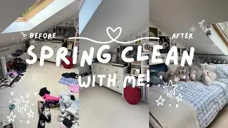 clean and reorganise my bedroom with me *spring cleaning my room*