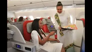 ETHIOPIAN AIRLINES B777 BUSINESS CLASS EXPERIENCE - FLIGHT FROM ADDIS ABABA TO DUBAI, UAE