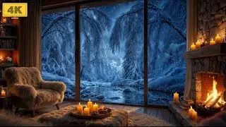 Winter Forest Cabin ❄️ Cozy Celtic Folk Music by the Fire | Relaxing Ambience