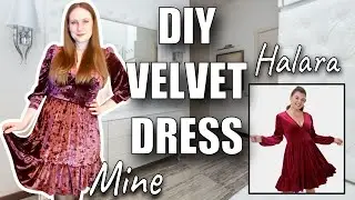 DIY Velvet Dress | Halara Dress DIY | Make Your Own Pattern!
