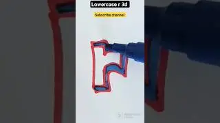 Lowercase r letter in 3D #3d #drawing #art #viral