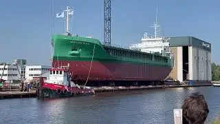 Launch coaster Arklow Glen at Ferus Smit Shipyard Groningen (The Netherlands) June 16 2023