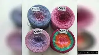 400g Rainbow Segment Dyed Mercerized Cotton Cake Yarn Gradient Color 5Shares Thread Crochet Shawl Bl