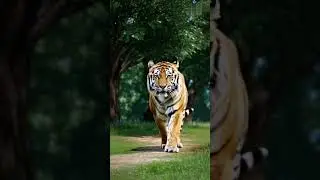 Video of an ultra realistic tiger running #tiger #realistic #animation #animals #lion #wildlife