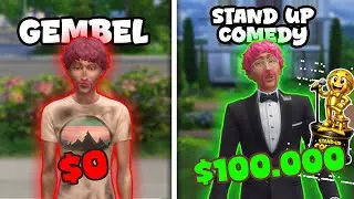 I went from a homeless person to a famous stand-up comedian in the sims 4 - #thesims4 #thesims