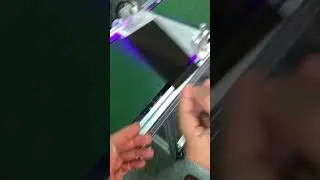 LED UV curing machine testing on PVC material