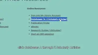 Abou The Library Finding A Specific Database