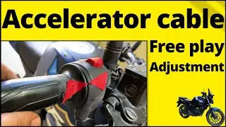 Yamaha FZ throttle cable free play | Throttle cable free play | Accelerator adjustment | Accelerator