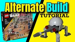LEGO Star Wars Dwarf Spider Droid ALTERNATE BUILD Tutorial - Clone & Droid Battle Pack (Set #75372)