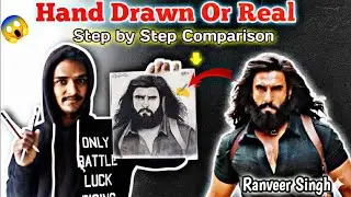 Realistic Ranveer Singh Sketch | Step by Step Tutorial ✍️🔥