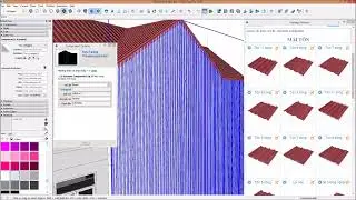 Tạo mô hình tôn ốp tường tự đục lỗ cửa
