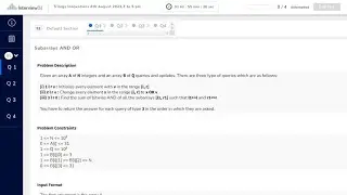 TRILOGY INNOVATIONS EXAM ANSWERS  | CODING SOLUTIONS | Subarrays AND OR
