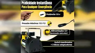 Review: Compressor Port&aacute;til 12V para Pneu de Carro e Bicicleta Gurumania