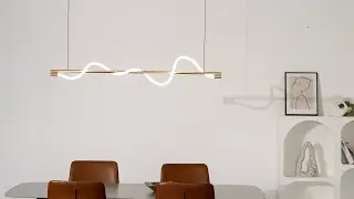 Linear Curve Island Chandelier &ndash; Elegance in Motion