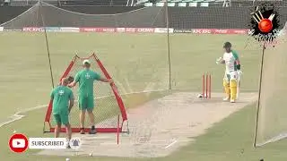 Aaron Finch Batting With Triangle Net
