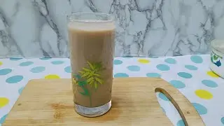Chiku Milkshake/butter scotch milk shake #drinks# cold