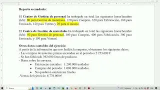 MODELO DE SECCIONES CON AUTOPRESTACION. CONTABILIDAD DE COSTES
