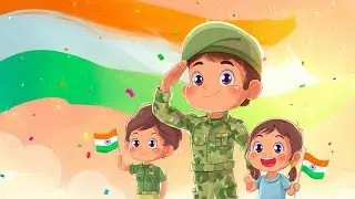 Indian Army Heroes Cartoon Song   Cute Soldier Animation for Kids  Jai Hind Rhyme (Hindi)