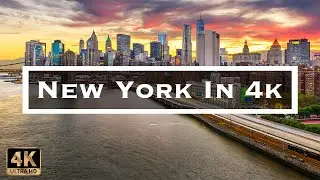 2 Minutes of NEW YORK CITY Beautiful Aerial Drone Stock Footage in 4K