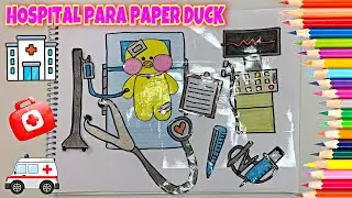 COMO FAZER HOSPITAL PARA PAPER DUCK | How to Draw Hospital for Paper Duck