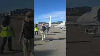 Travers Beynon showing his private plane