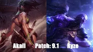 How to play Akali vs Ryze | EUWest Challenger | Patch: 9.1