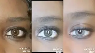 Try•On: Air Optix Colors on Darkskin&Darkeyes👀
