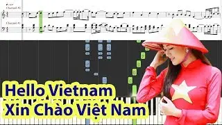 [Piano Tutorial] Hello Vietnam | Bonjour Vietnam | Xin Chào Việt Nam - Quynh Anh Pham