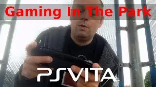 Gaming In The Park. Outdoor Gaming On Portable Consoles Is Great.