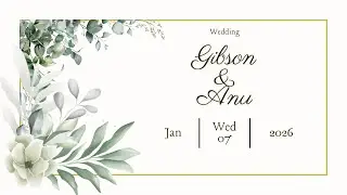 Gibson with Anu Wedding Live Streaming