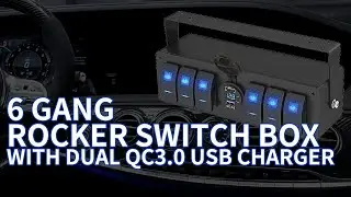 Upgrade Your Ride with the 6 Gang Rocker Switch Box and Dual USB Charger