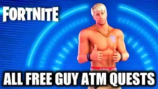ALL ATM Free Guy Quests (Ryan Reynolds) & UNLOCK FREE GUY EMOTE - Fortnite
