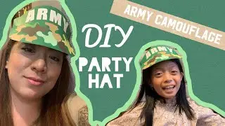DIY ARMY CAMOUFLAGE PARTY THEMED | PARTY HAT | PARTY DECORATIONS | PARTY IDEAS | MelanyLane Crafts