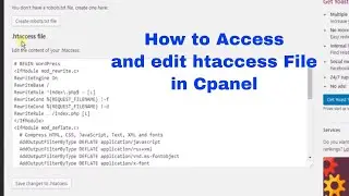 How to create a .htaccess file