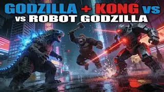 Godzilla + Kong vs Mechagodzilla: Epic Team Battle! Who Wins? 🔥