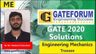 GATE 2020 Video Solutions I Mechanical Engineering I Engineering Mechanics I Set 1 Q 20