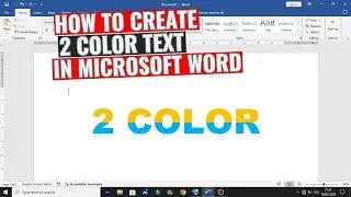 How to create two color text in microsoft word