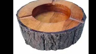 Vintage Wooden AshtrayTree Log Design Handmade Real Wood Windproof Ash Tray For Cigarette Decor Gift