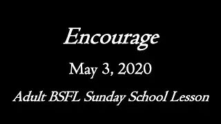 Adult Sunday School Lesson Presentation - 