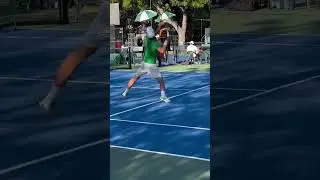 Romanian Vlad Breazu has an unusual technique but he is good player who plays for the University