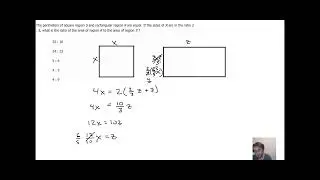 If the perimeter of square region S and the perimeter of rectangular... GMAT Question SOLVED