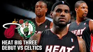 LEBRON JAMES, D-WADE Y BOSH DEBUTAN JUNTOS! HEAT VS CELTICS!  NBA 2010