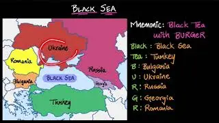 🌊 Black Sea Bordering Countries Mnemonic Trick ✨ | Recall It 📚