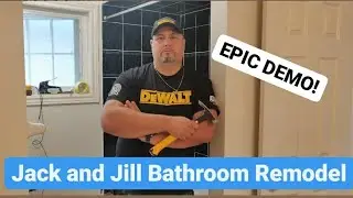 Jack and Jill Bathroom Remodel - Part 1 (DEMO!! AS WELL AS ROUGH PLUMBING AND DRYWALL REPAIR!!)