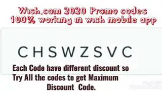 Wish promo code 2020  {100%working }✅ Wish mobile app promo codes for first order.