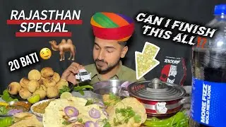 RAJASTHANI SPECIAL 🤤 🍱 THALI | 20 DAL, BATI, CHURMA WITH COLD DRINK 🍷 