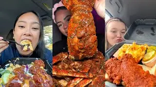 ASMR MUKBANG | Seafood Boil, Wingstop, Chick-Fil-A, Pita Kebab COMPILATION Eating Show !