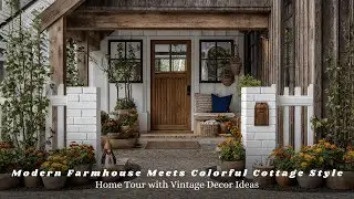 Colorful Cottage Living 🌈 | Modern Farmhouse Tour with Vintage Accents