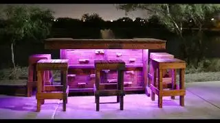 Timber Image SOLID WOOD, reclaimed redwood, mahogany and cedar 7 foot BAR
