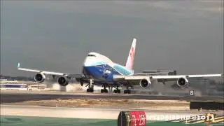 China Airlines 'Boeing House Colors' Boeing 747-409 [B-18210] CLOSE UP Takeoff
